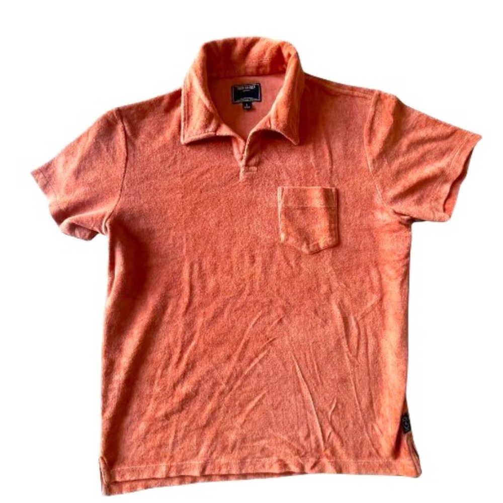 Todd Snyder Rush color Terry Cloth Montauk Short Sleeve Polo Shirt Men's L